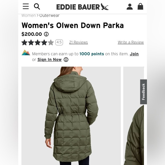 Women’s size small Eddie Bauer Parka - Picture 2 of 10